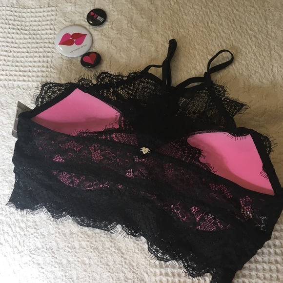 NWT high neck lace push up bralette - Picture 4 of 4